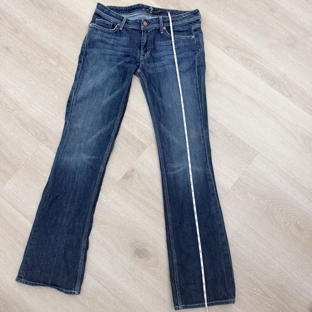 VTG 90s Y2K 7 For All Mankind Flynt Low Rise Bootcut Jeans USA W30 L33 7FAM Auth - Picture 9 of 13